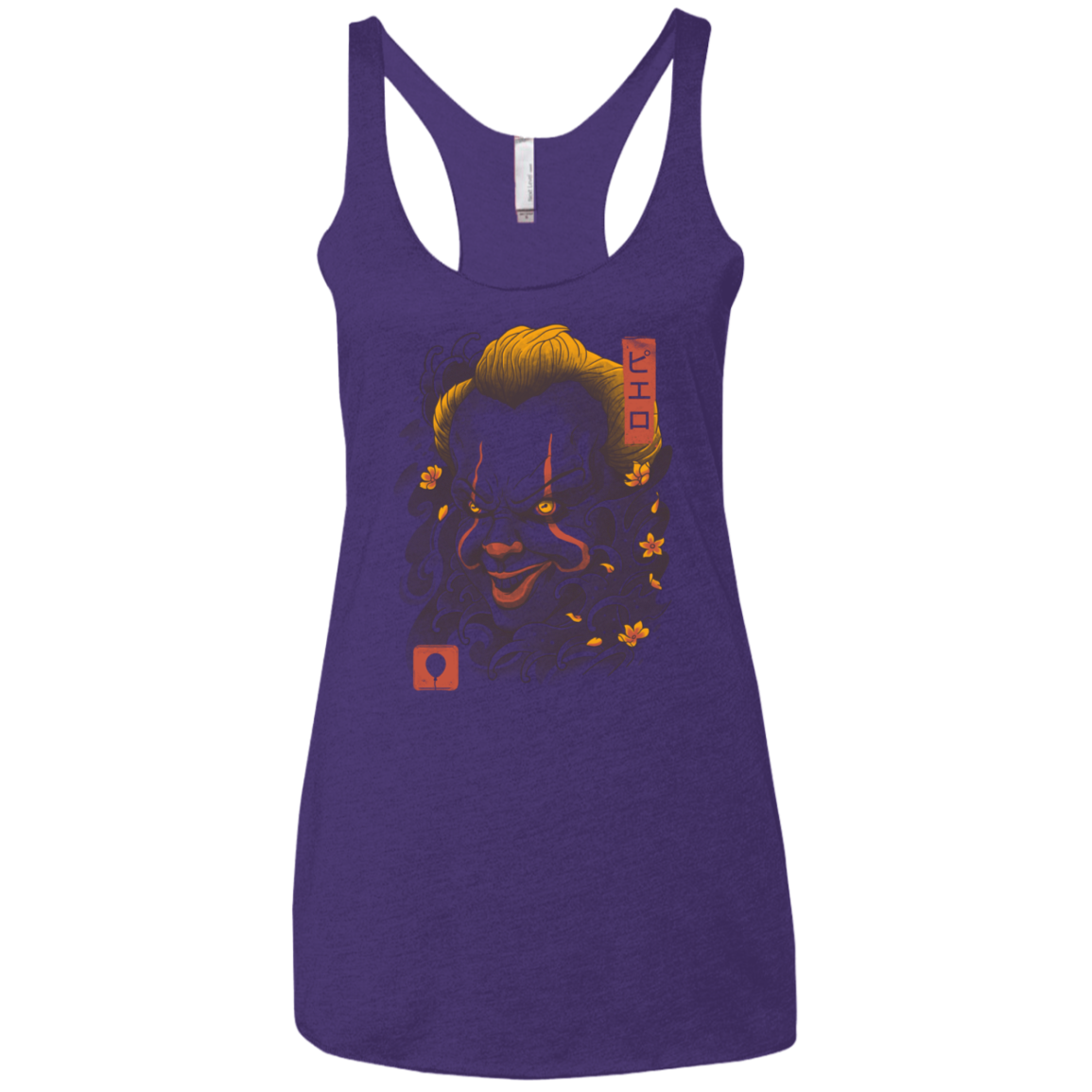 Oni Clown Mask Women's Triblend Racerback Tank