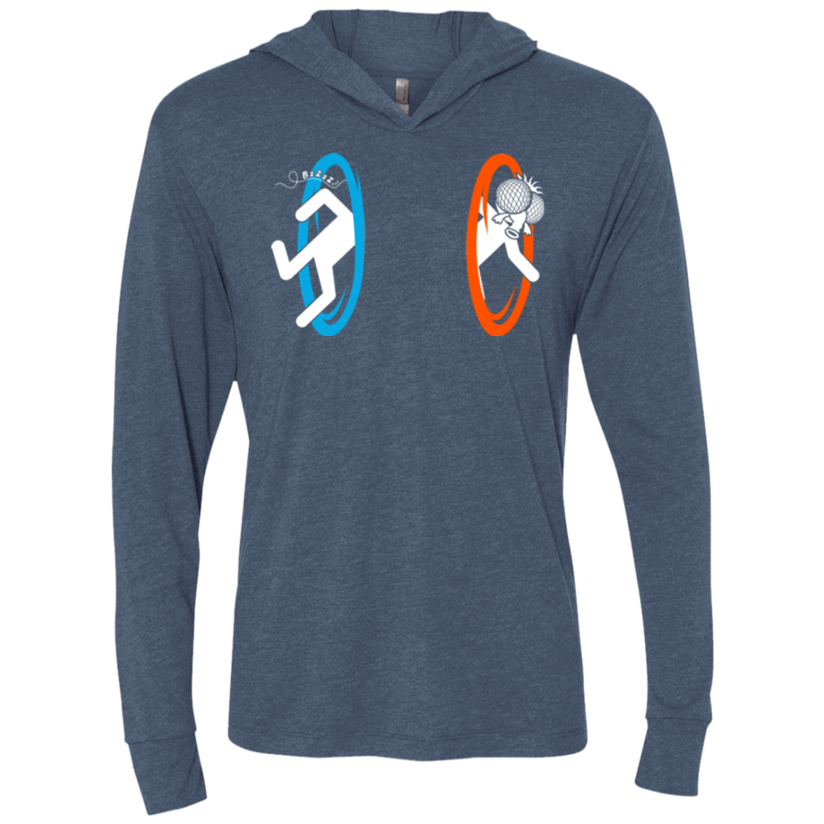 Fly trouble Triblend Long Sleeve Hoodie Tee