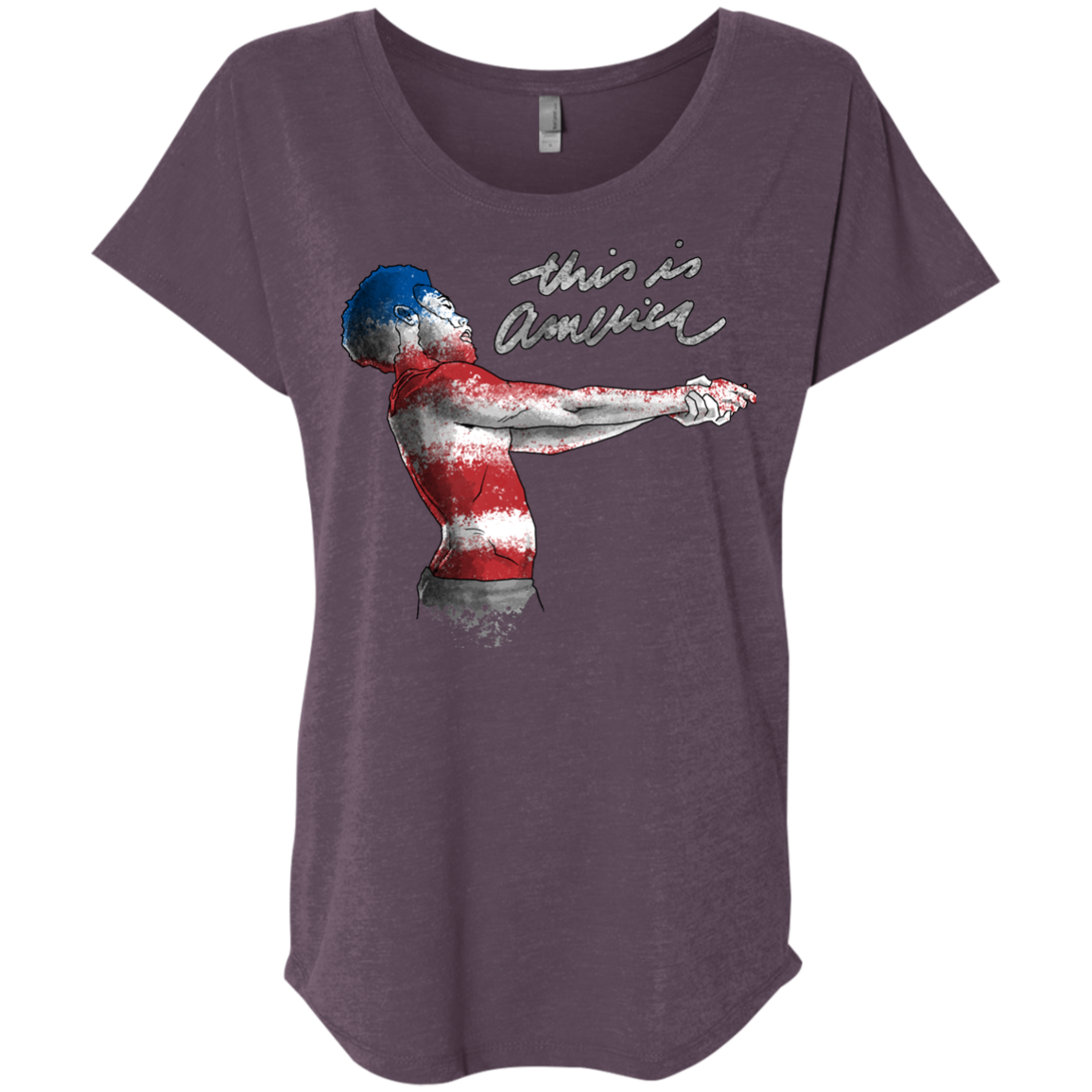 America Triblend Dolman Sleeve