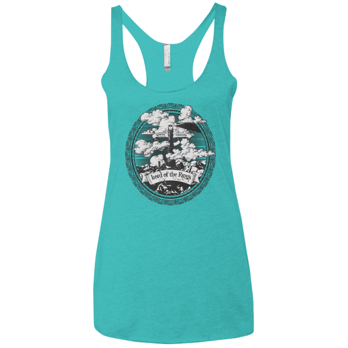 Vintage Mordor Tower Women's Triblend Racerback Tank