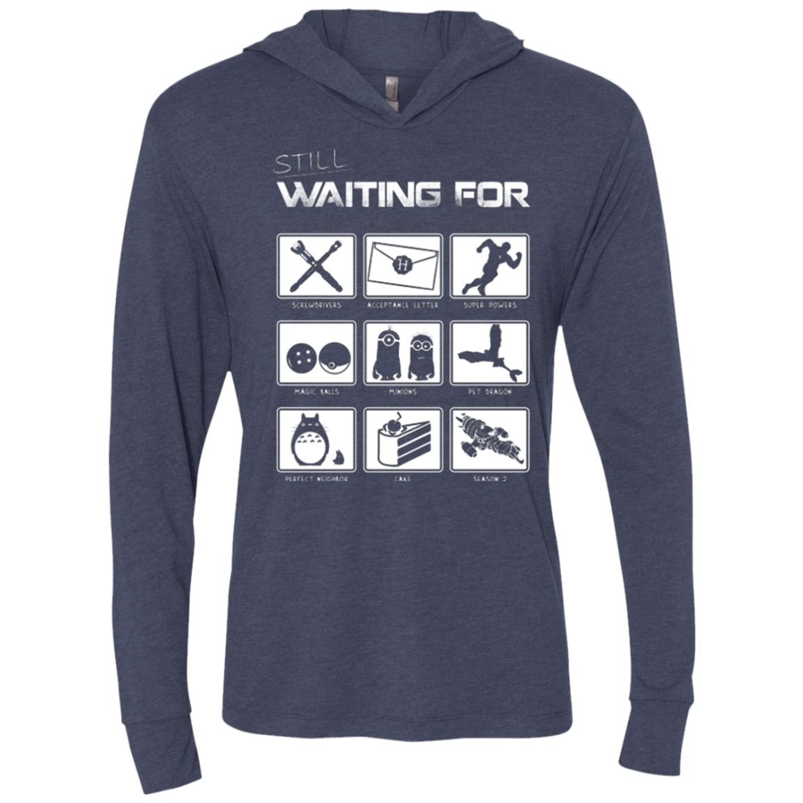 Still Waiting Part 2 Triblend Long Sleeve Hoodie Tee