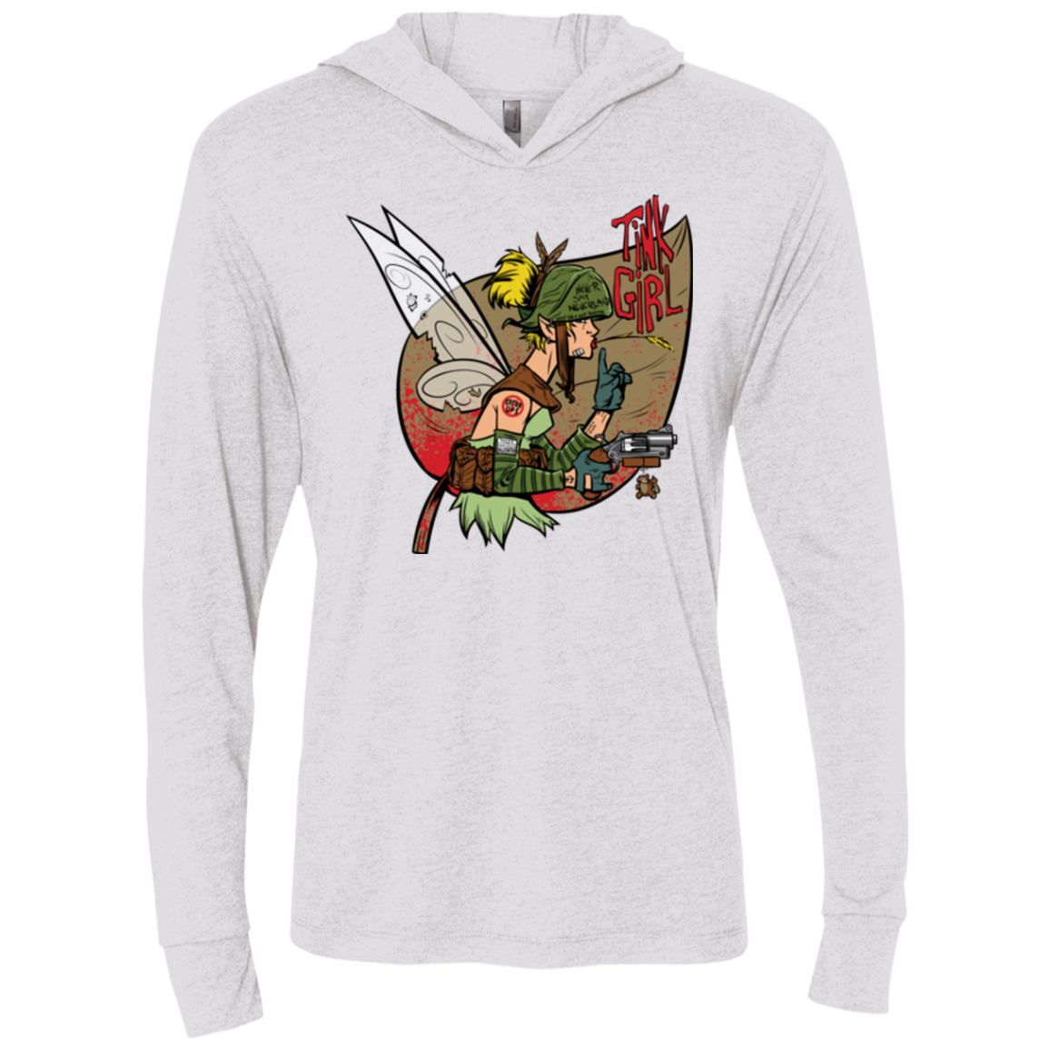 Tink Girl Triblend Long Sleeve Hoodie Tee