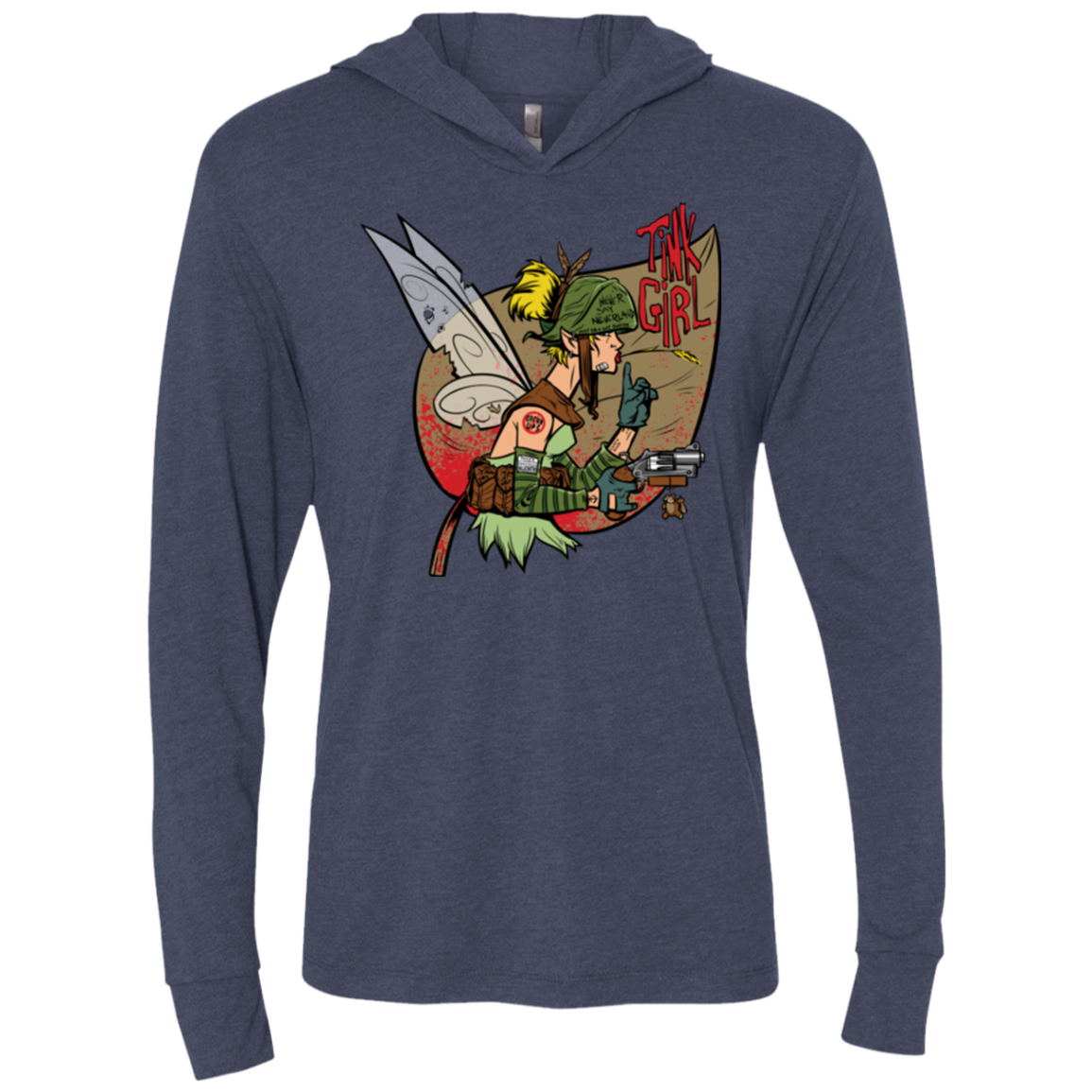 Tink Girl Triblend Long Sleeve Hoodie Tee