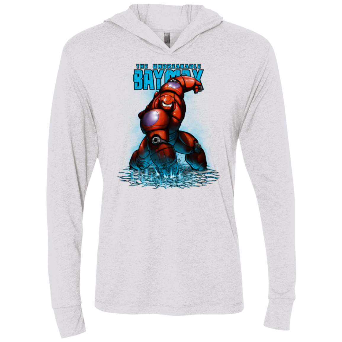 Unbreakable Hero Triblend Long Sleeve Hoodie Tee