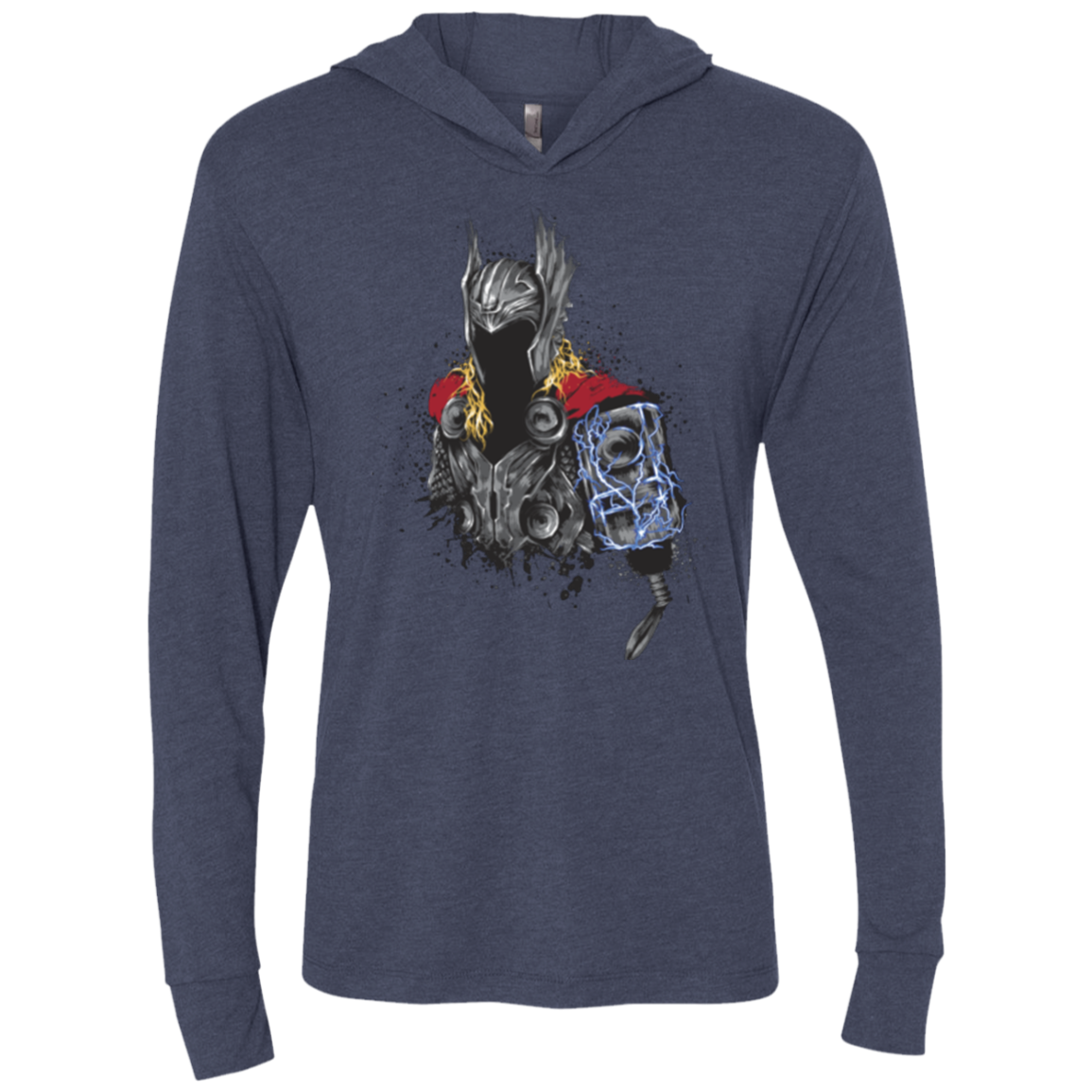 The Power of Thunder Triblend Long Sleeve Hoodie Tee