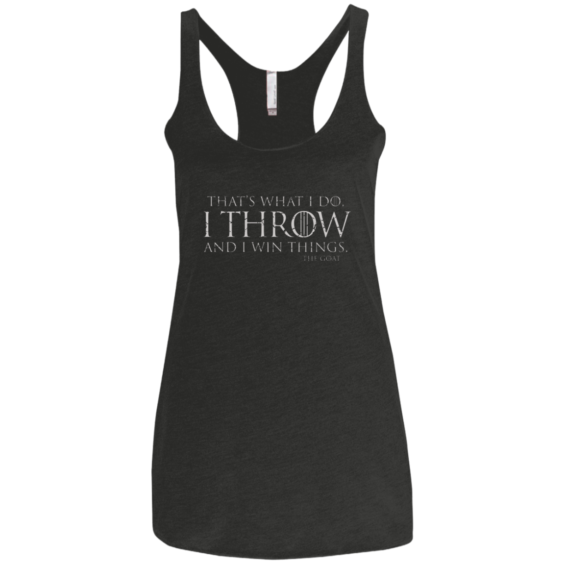 I Throw Women's Triblend Racerback Tank
