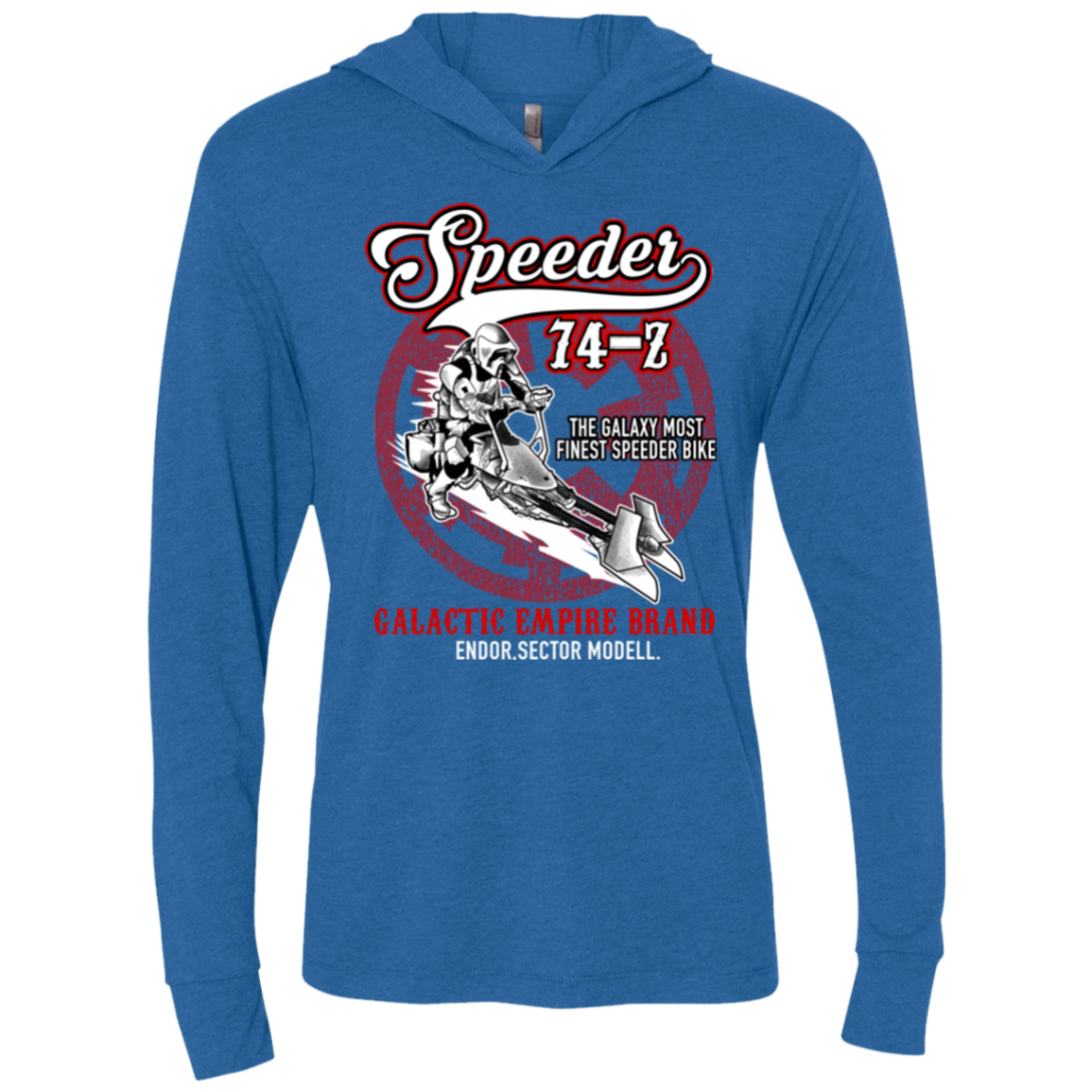 The Speeder Triblend Long Sleeve Hoodie Tee
