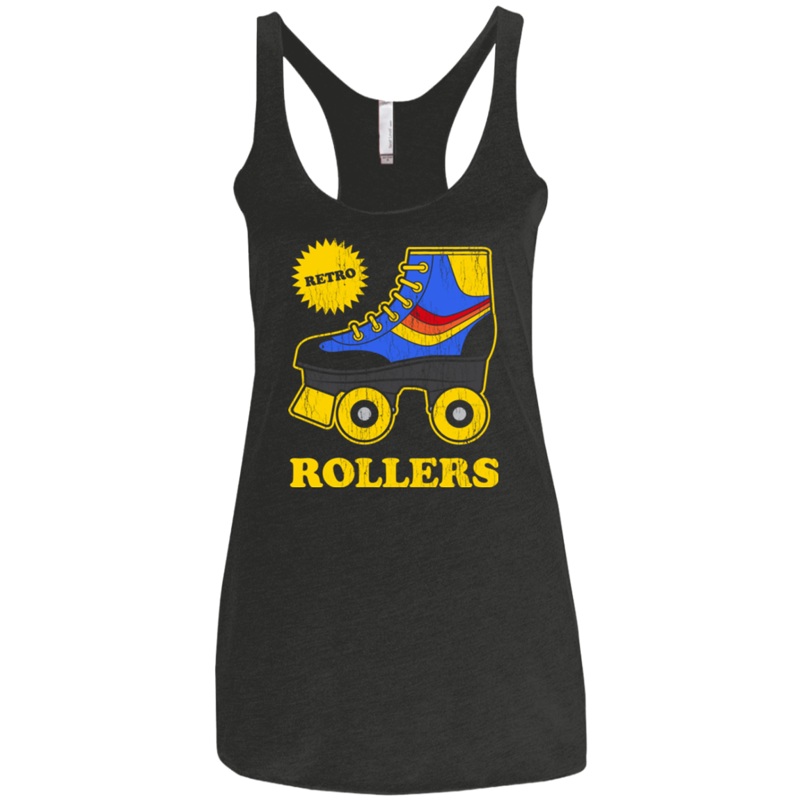 Retro rollers Women's Triblend Racerback Tank