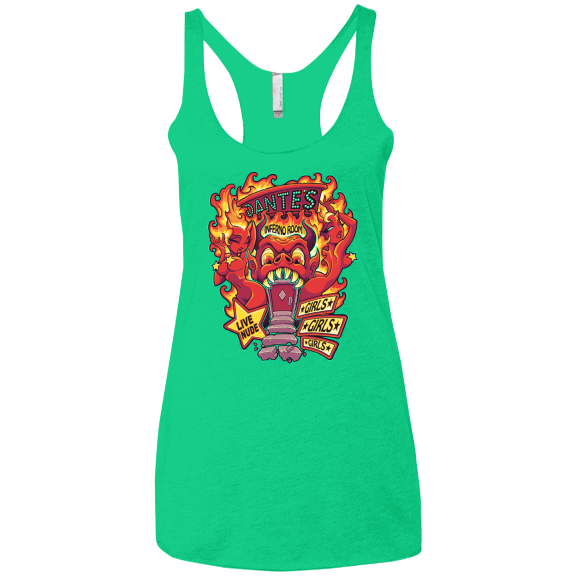 Dantes Inferno Room Women's Triblend Racerback Tank