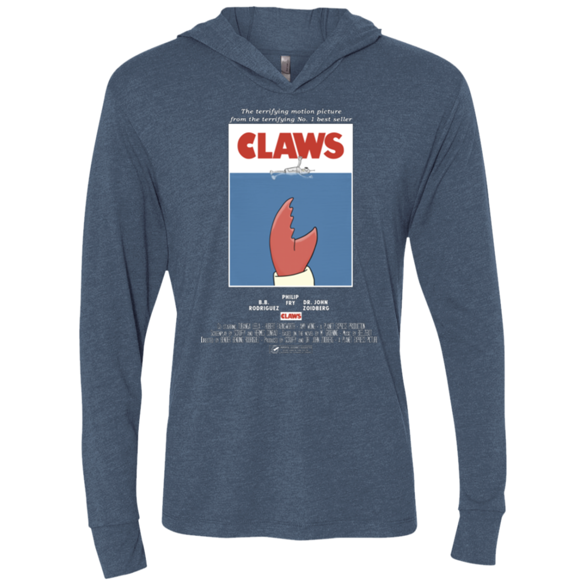 Claws Movie Poster Triblend Long Sleeve Hoodie Tee