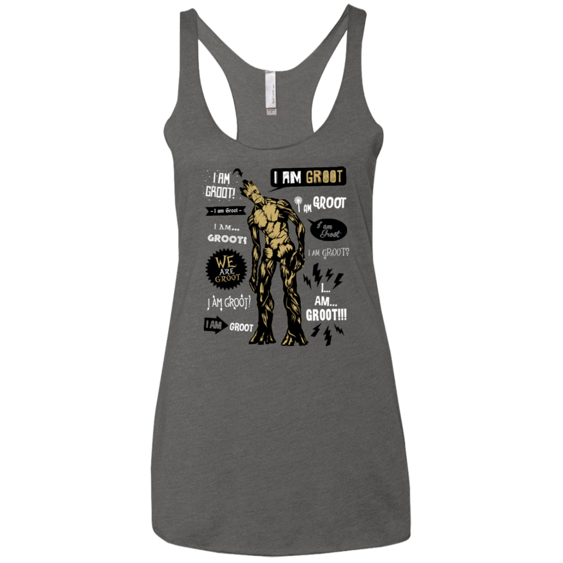 Groot Famous Quotes Women's Triblend Racerback Tank