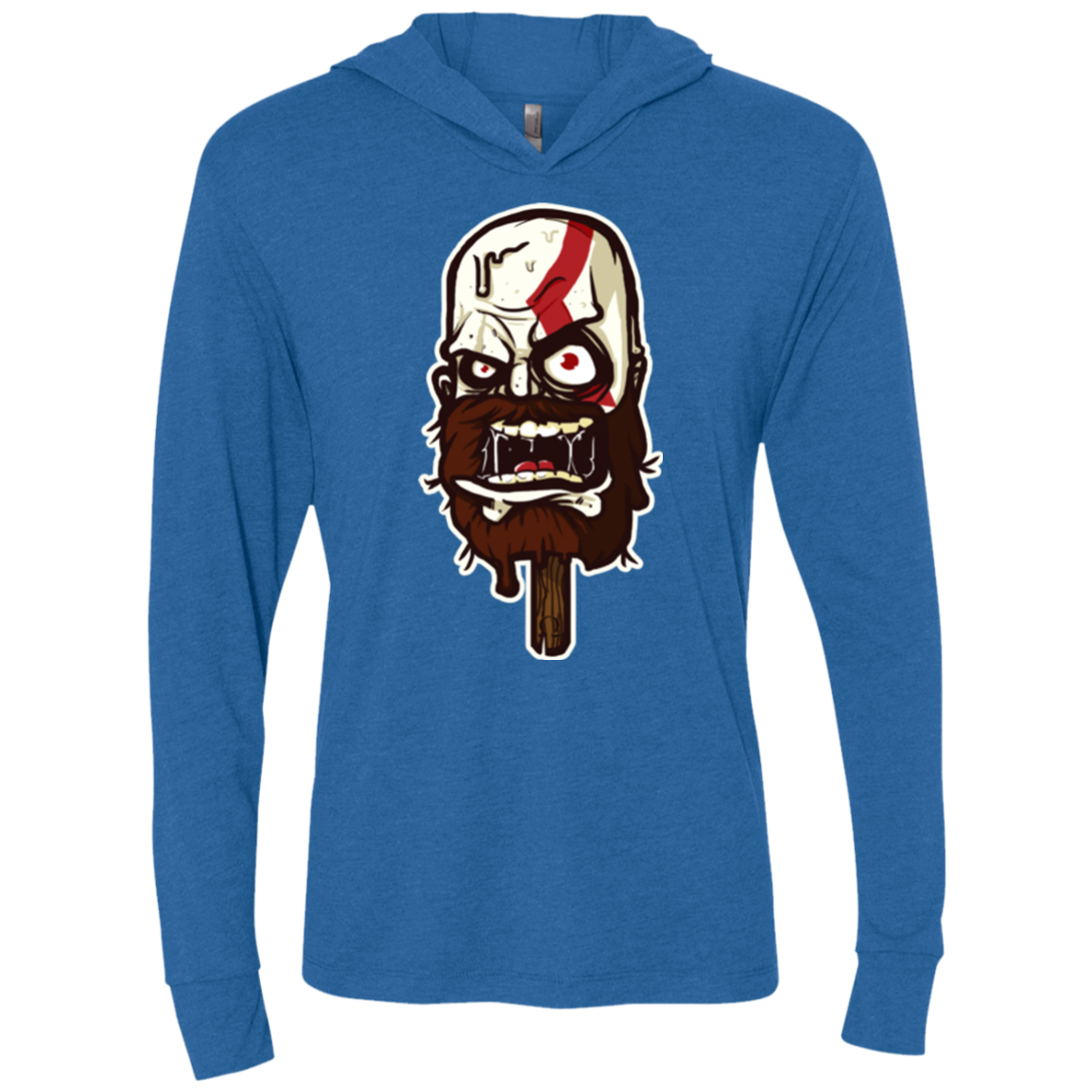 Greek Ice Cream Triblend Long Sleeve Hoodie Tee