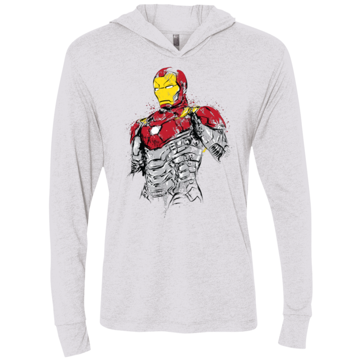 Ironman - Mark XLVII Armor Triblend Long Sleeve Hoodie Tee