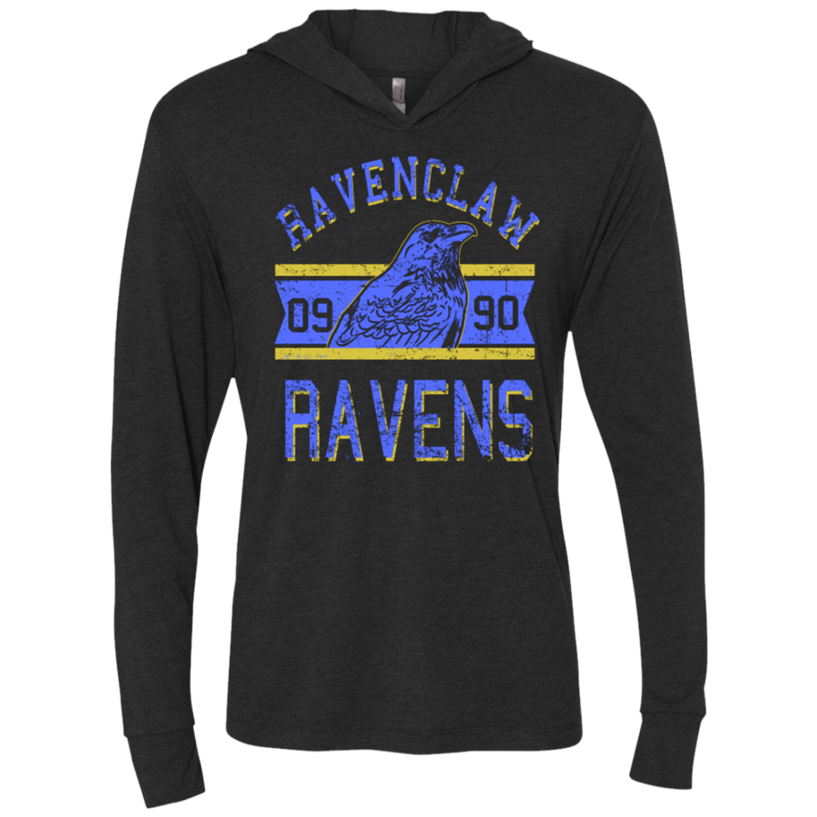 Ravens Triblend Long Sleeve Hoodie Tee