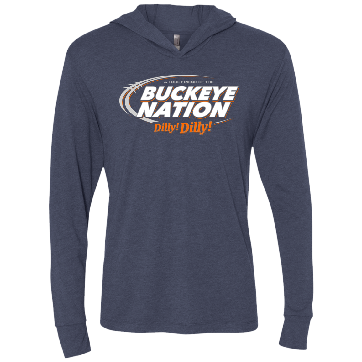 Ohio State Dilly Dilly Triblend Long Sleeve Hoodie Tee