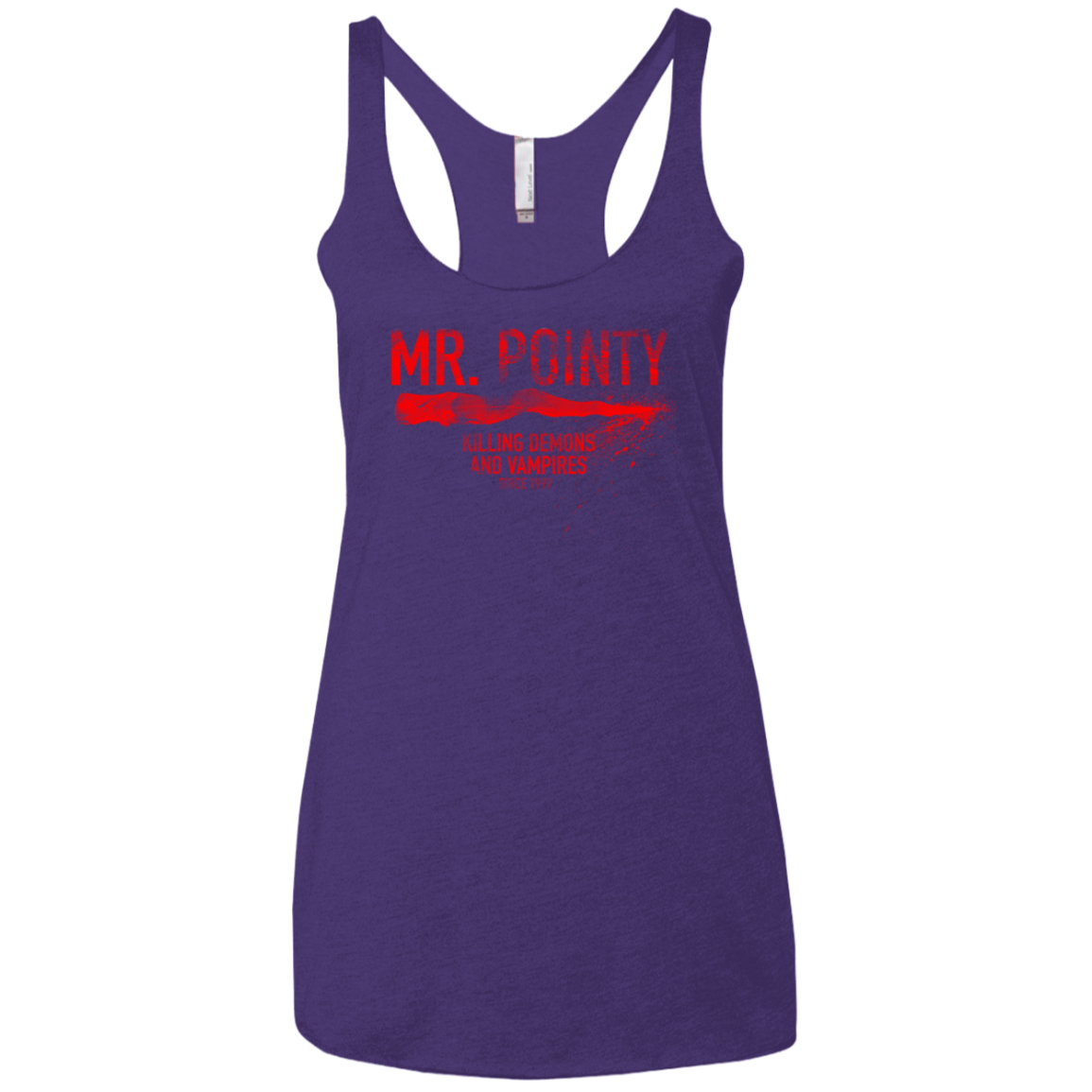 Mr Pointy Women's Triblend Racerback Tank