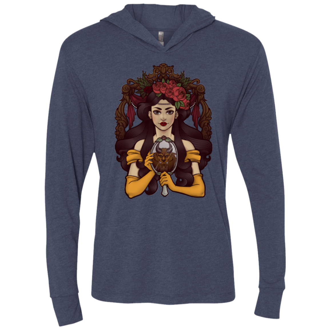 La Bete Triblend Long Sleeve Hoodie Tee