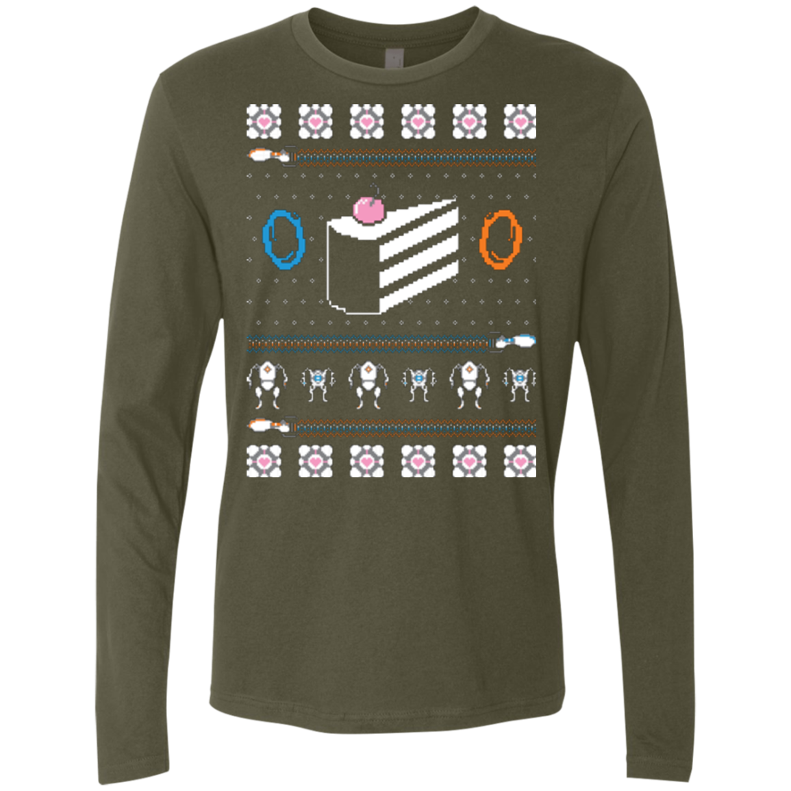 The Christmas Cake Is A Lie Men's Premium Long Sleeve