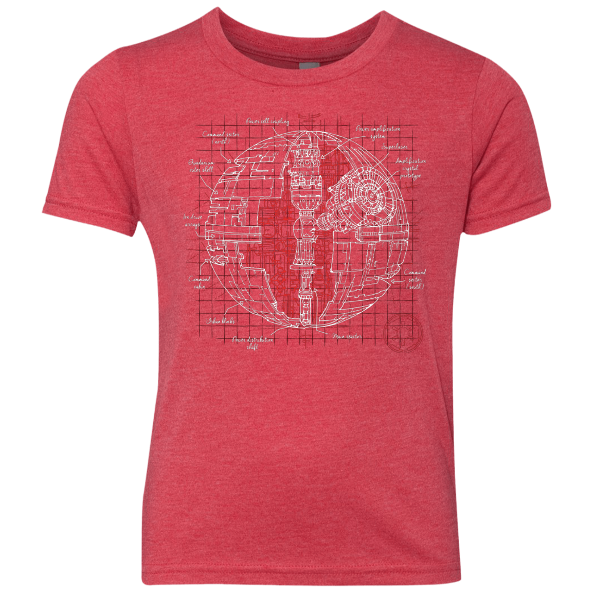 Death Star Plan Youth Triblend T-Shirt
