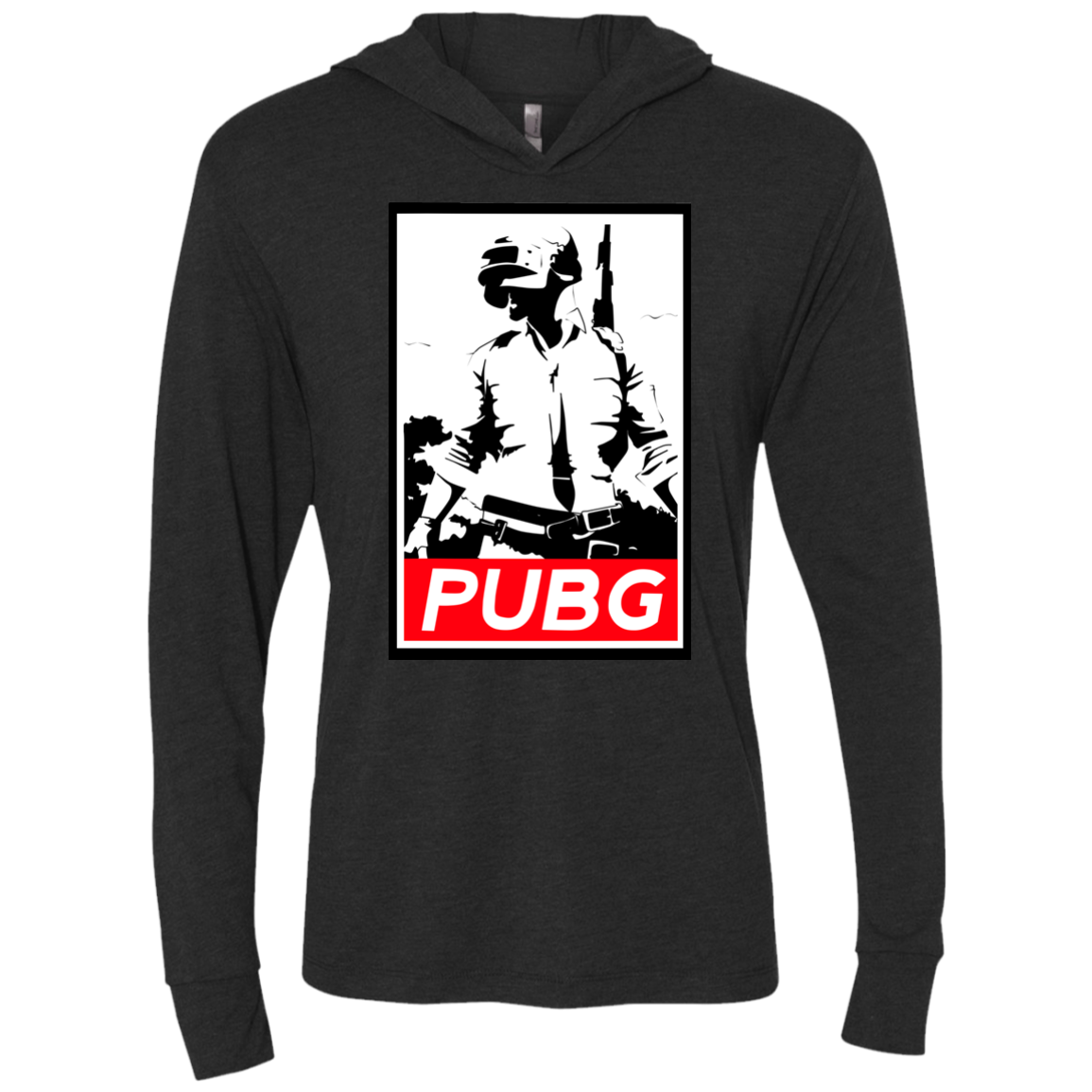 PUBG Triblend Long Sleeve Hoodie Tee