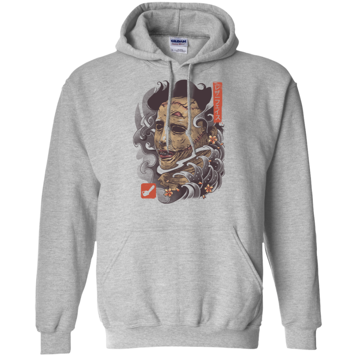 Oni Leather Mask Pullover Hoodie
