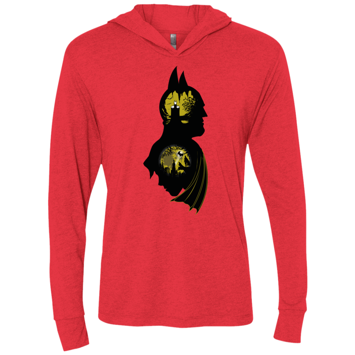 Bat Detective Triblend Long Sleeve Hoodie Tee