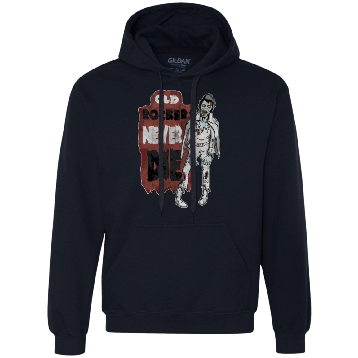 Old Rockers Never Die Premium Fleece Hoodie