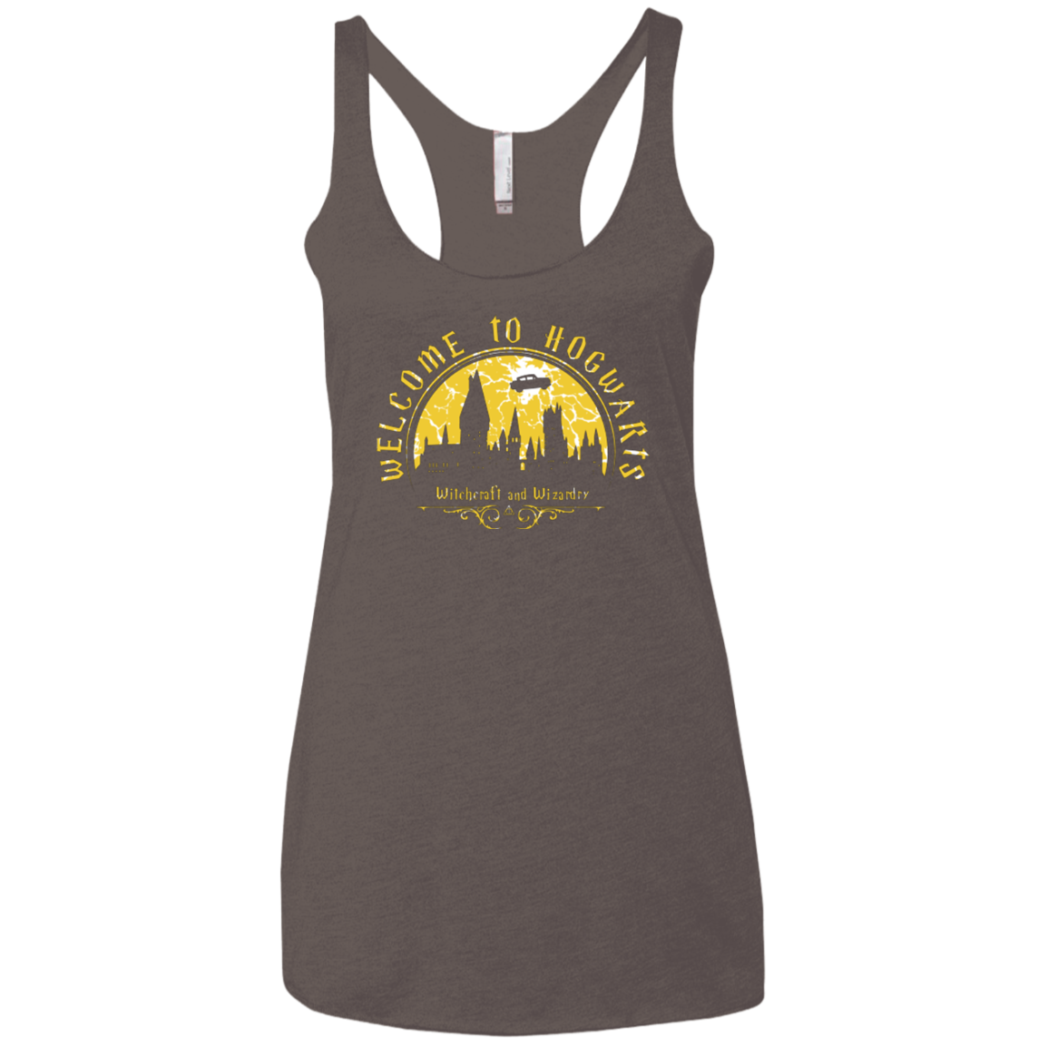 Welcome to Hogwarts Women's Triblend Racerback Tank