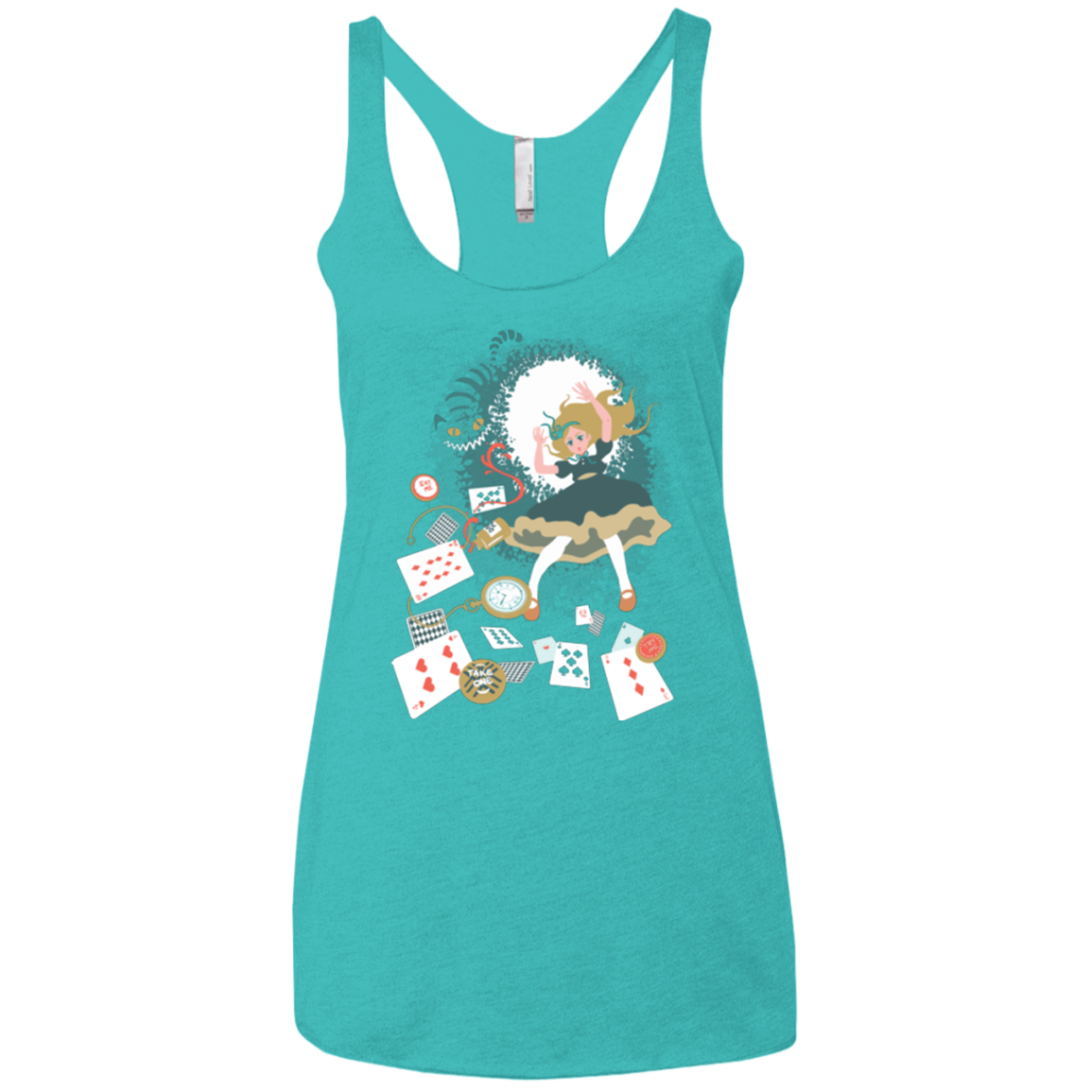 Down the rabbit hole Women's Triblend Racerback Tank