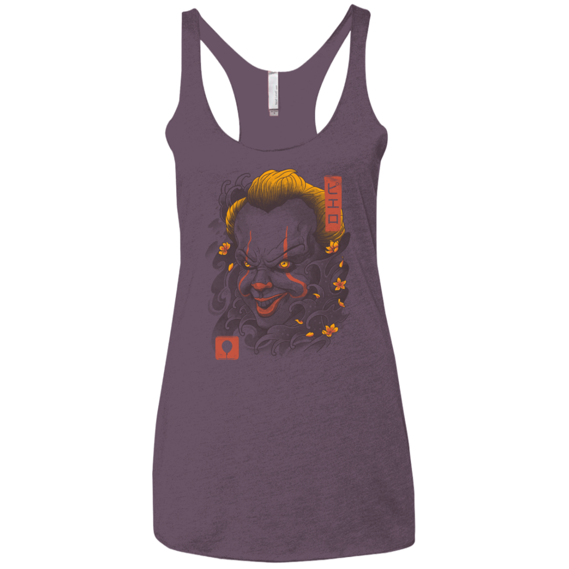 Oni Clown Mask Women's Triblend Racerback Tank