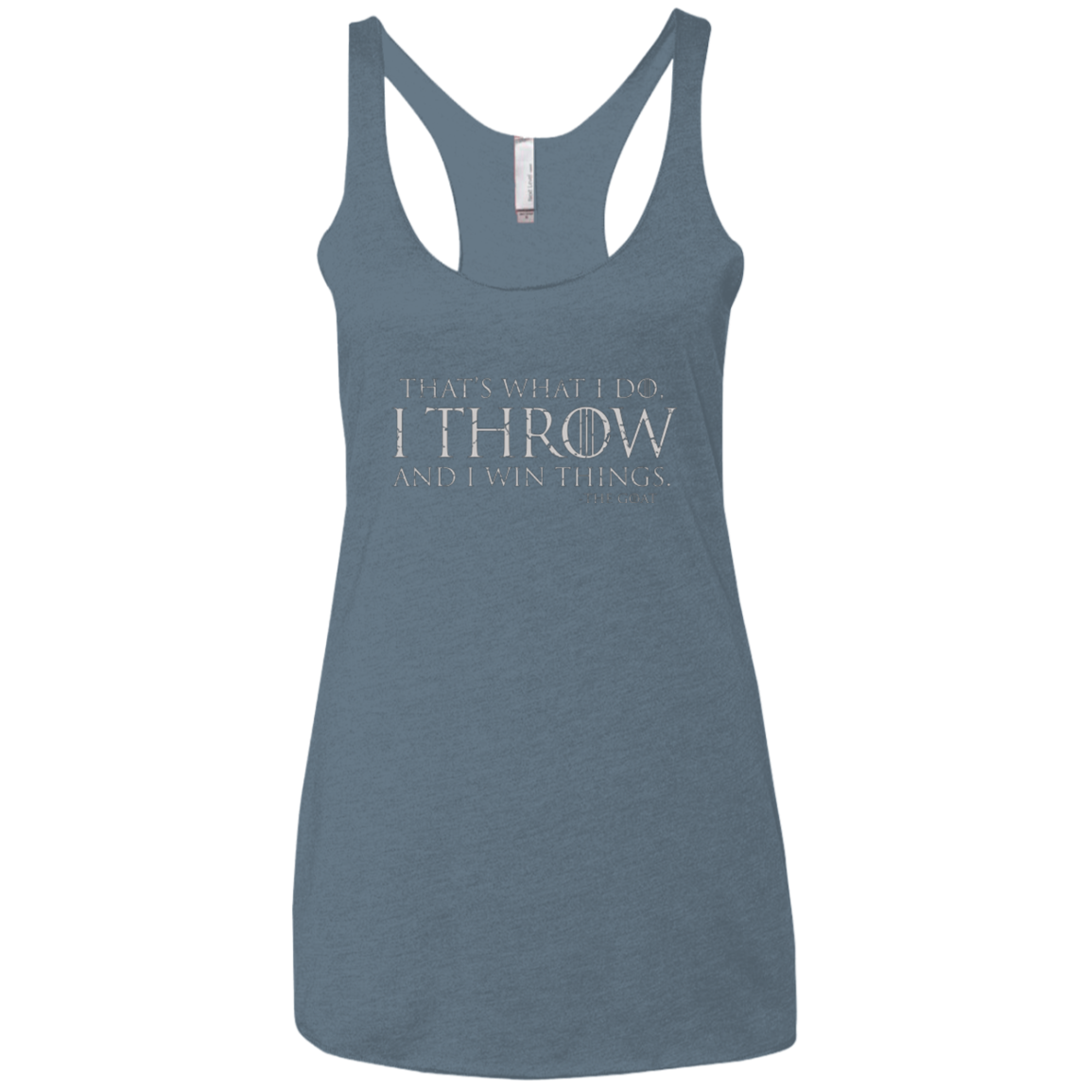I Throw Women's Triblend Racerback Tank