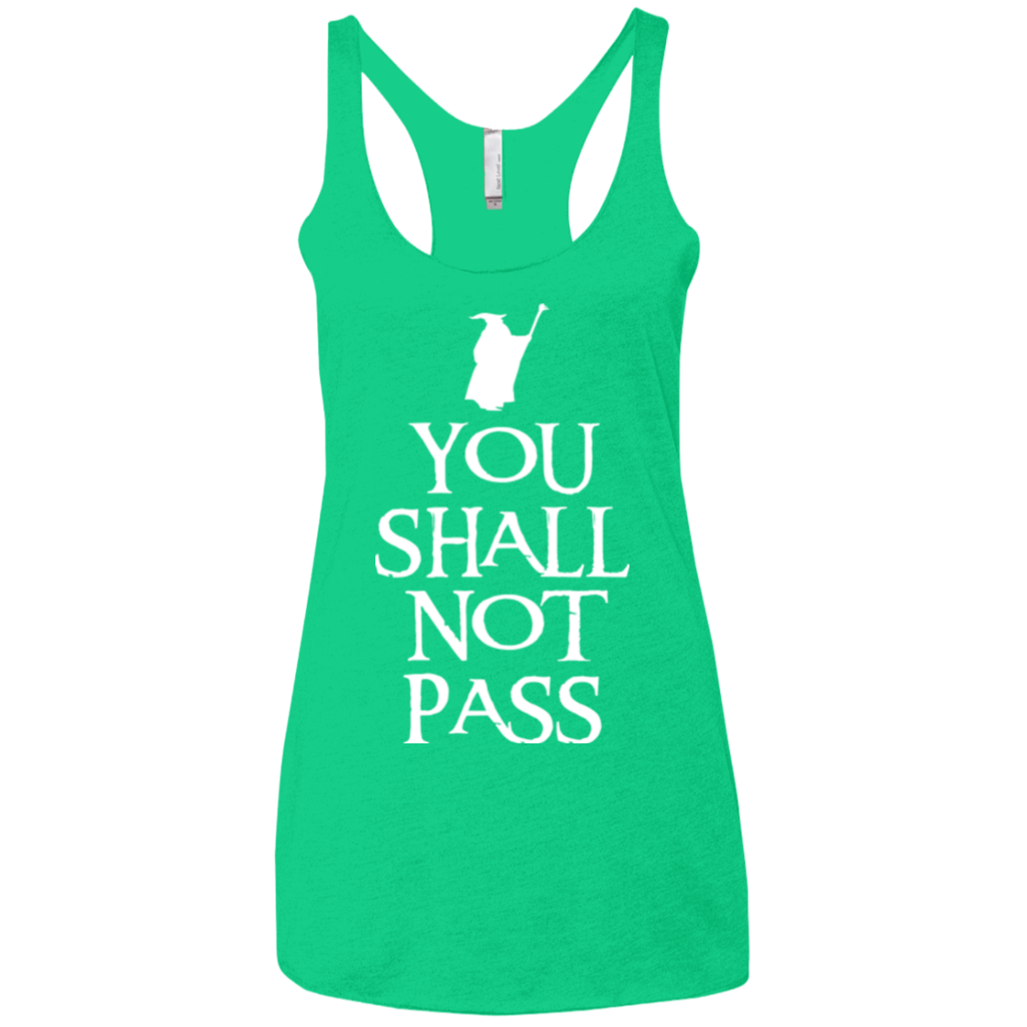 You shall not pass Women's Triblend Racerback Tank