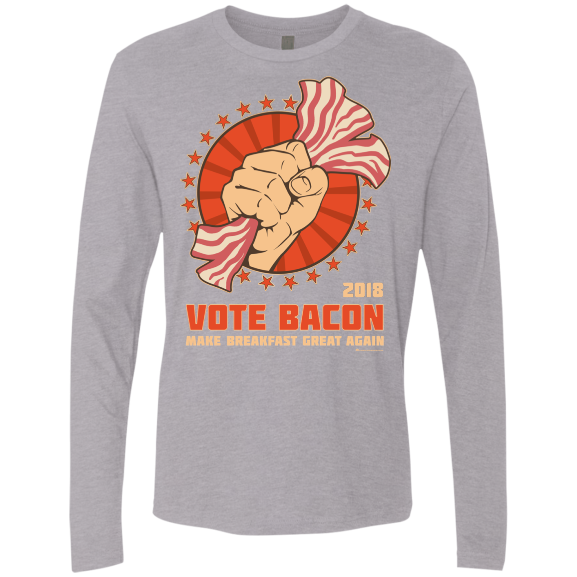 Vote Bacon In 2018 Men's Premium Long Sleeve