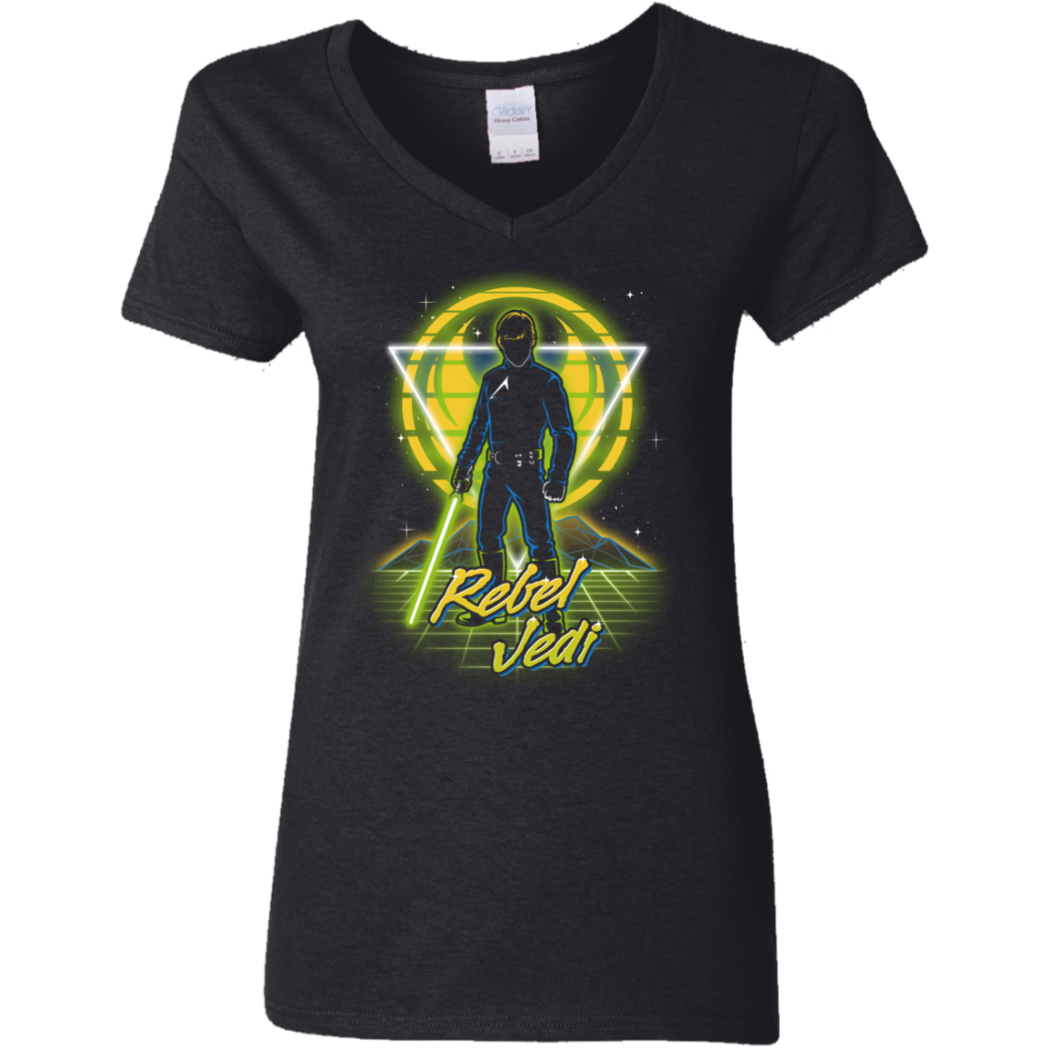Retro Rebel Jedi Women's V-Neck T-Shirt