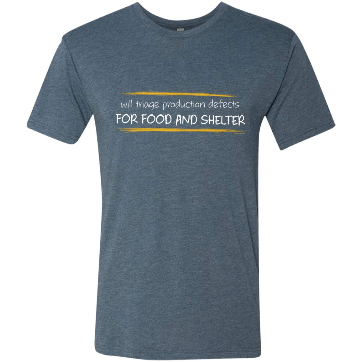 Triaging Defects For Food And Shelter Men's Triblend T-Shirt