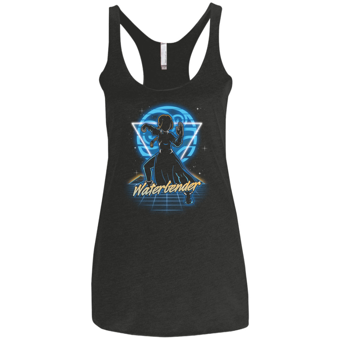 Retro Waterbender Women's Triblend Racerback Tank