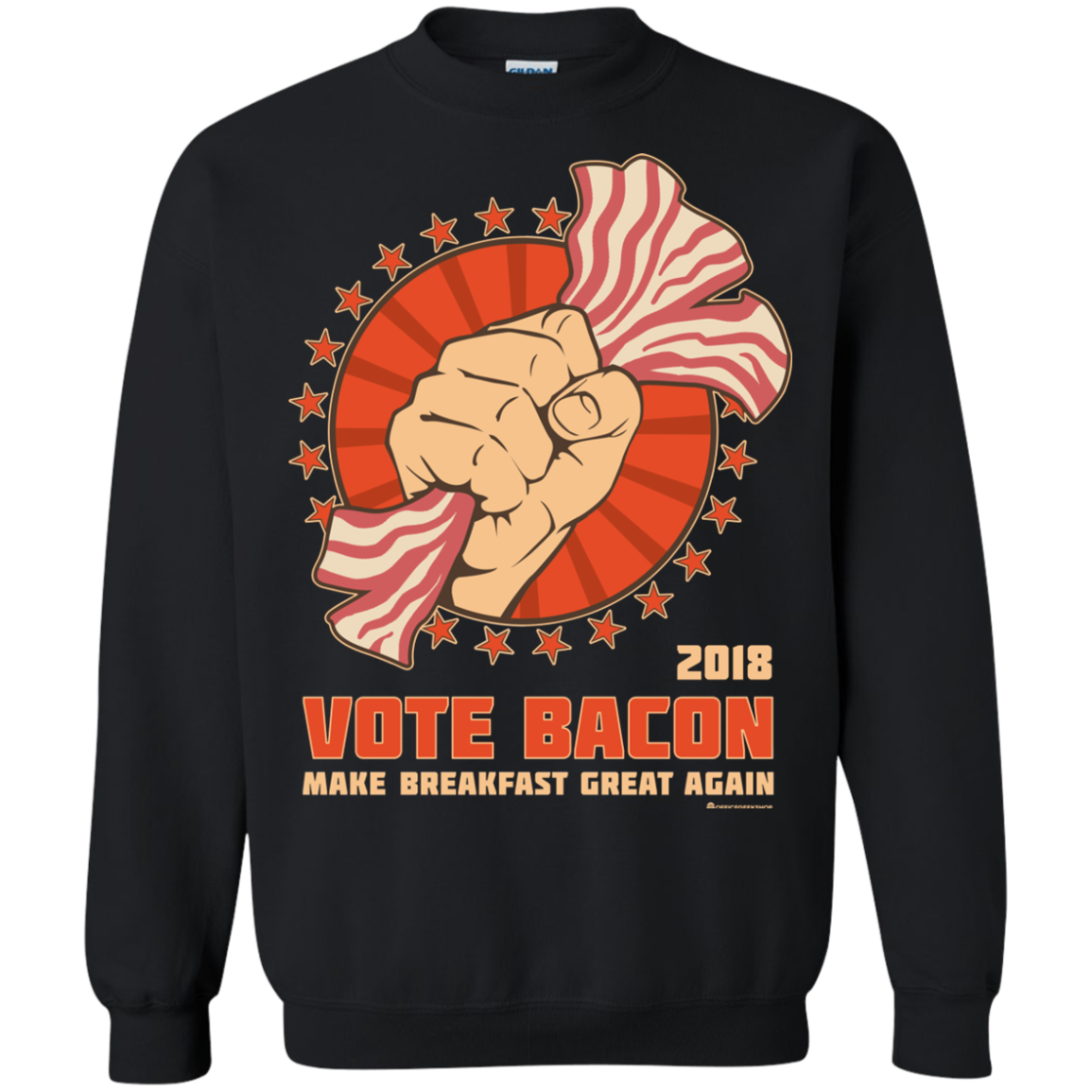 Vote Bacon In 2018 Crewneck Sweatshirt