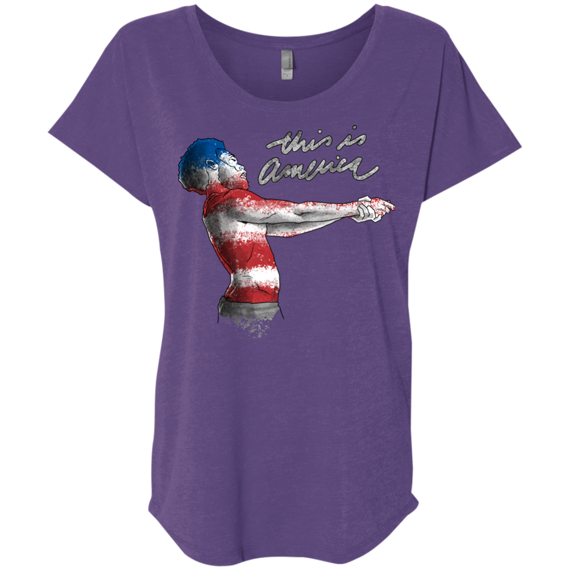 America Triblend Dolman Sleeve