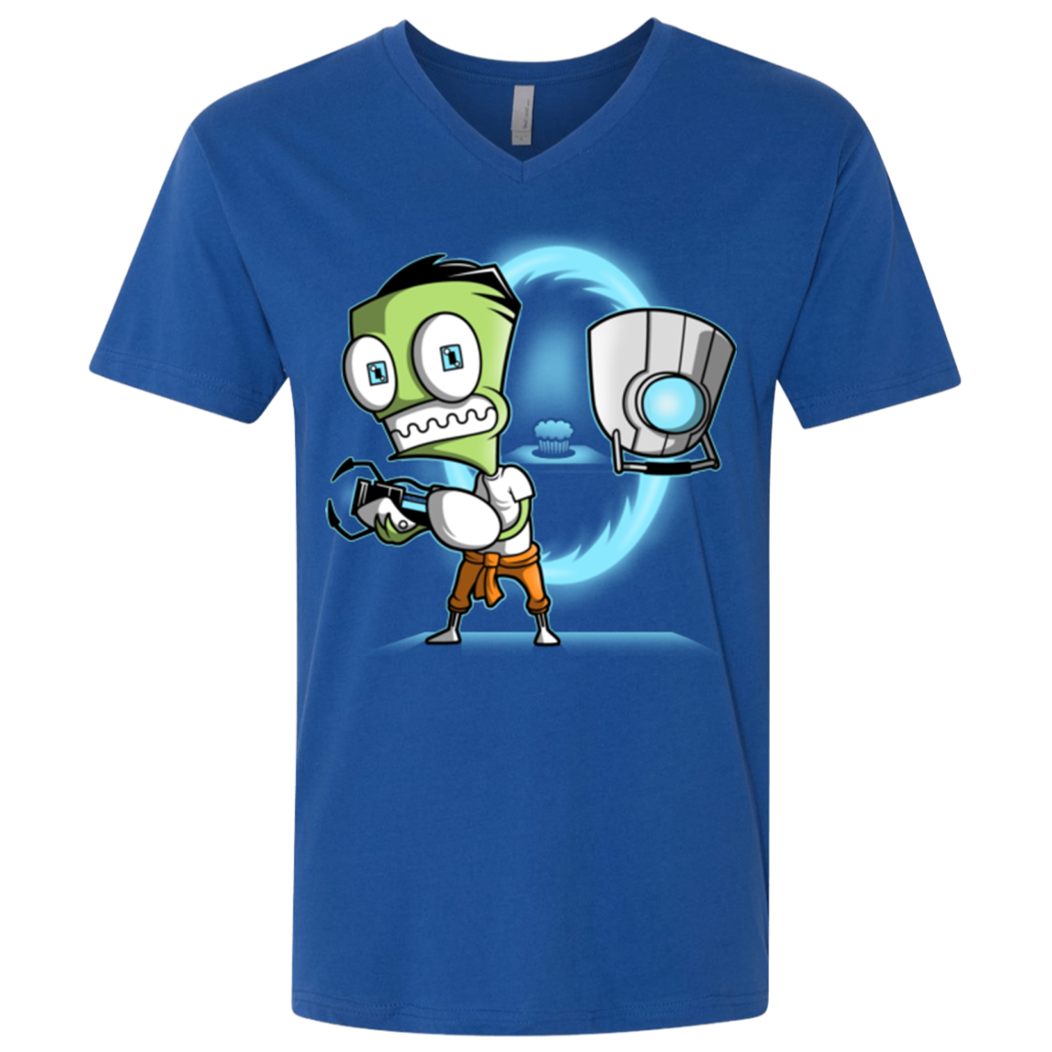 THE CUPCAKE IS A LIE Men's Premium V-Neck
