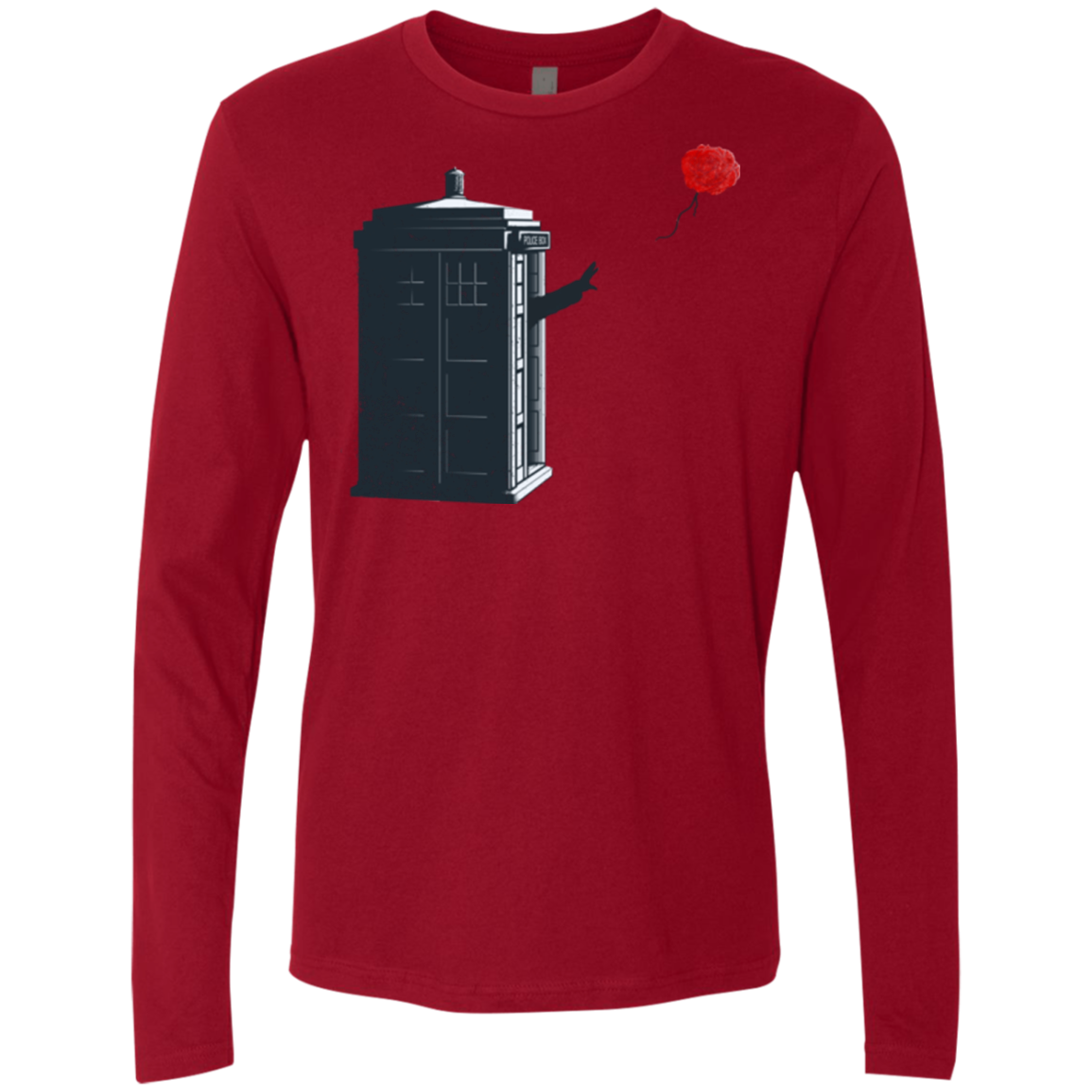 Dr Banksy Rose Balloon Men's Premium Long Sleeve