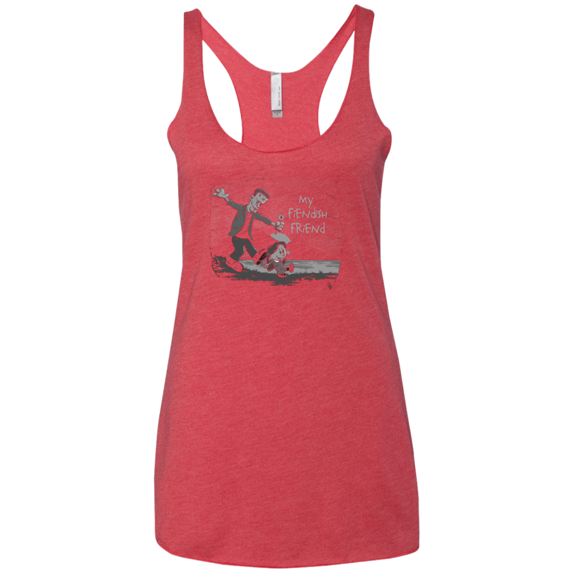 My Fiendish Friend Women's Triblend Racerback Tank