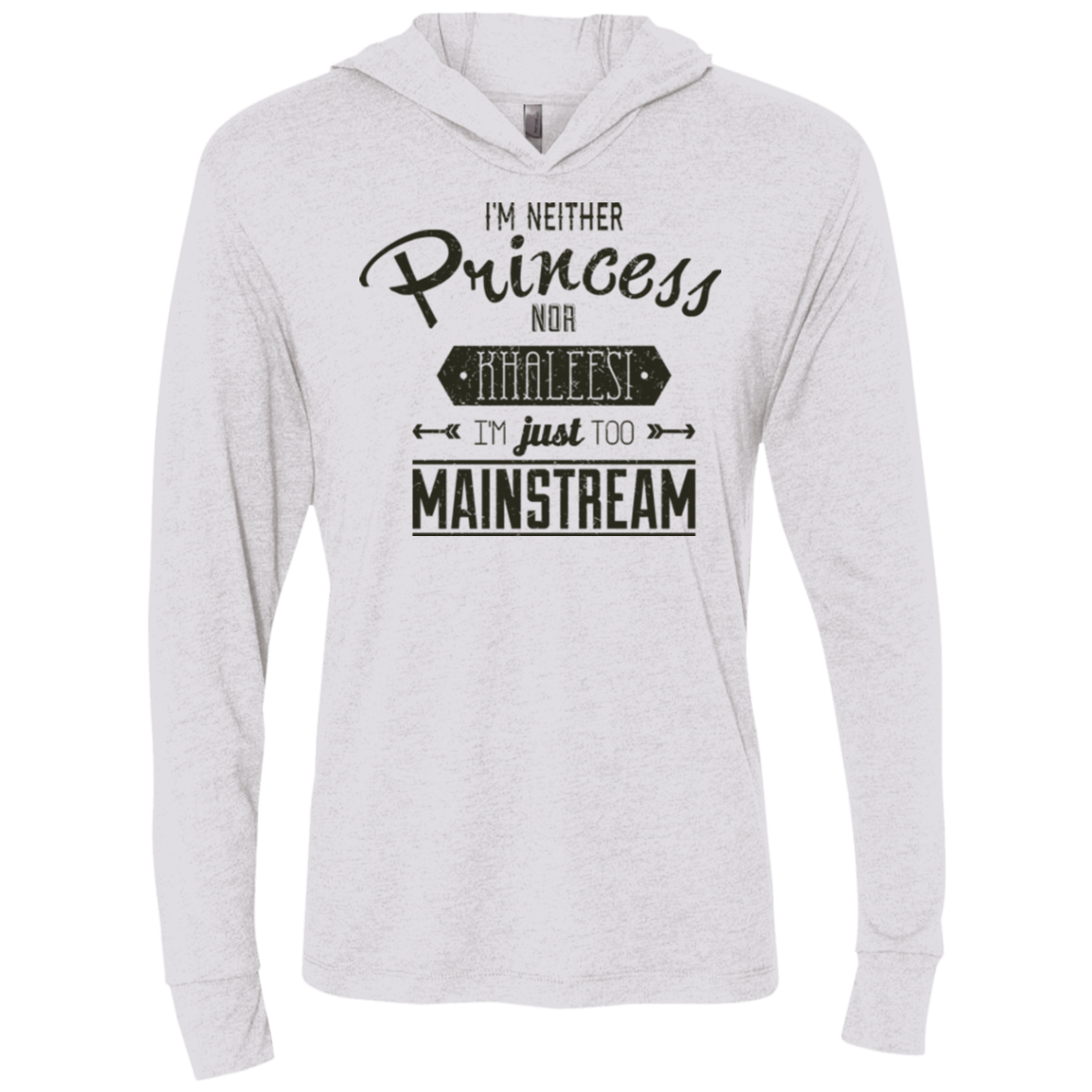 Sarcastic Girl Triblend Long Sleeve Hoodie Tee