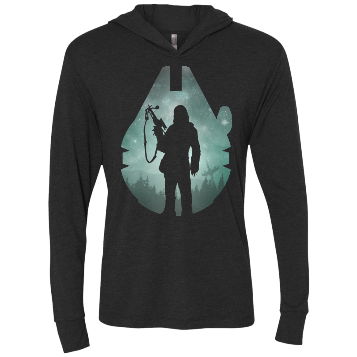 The Wookiee Triblend Long Sleeve Hoodie Tee