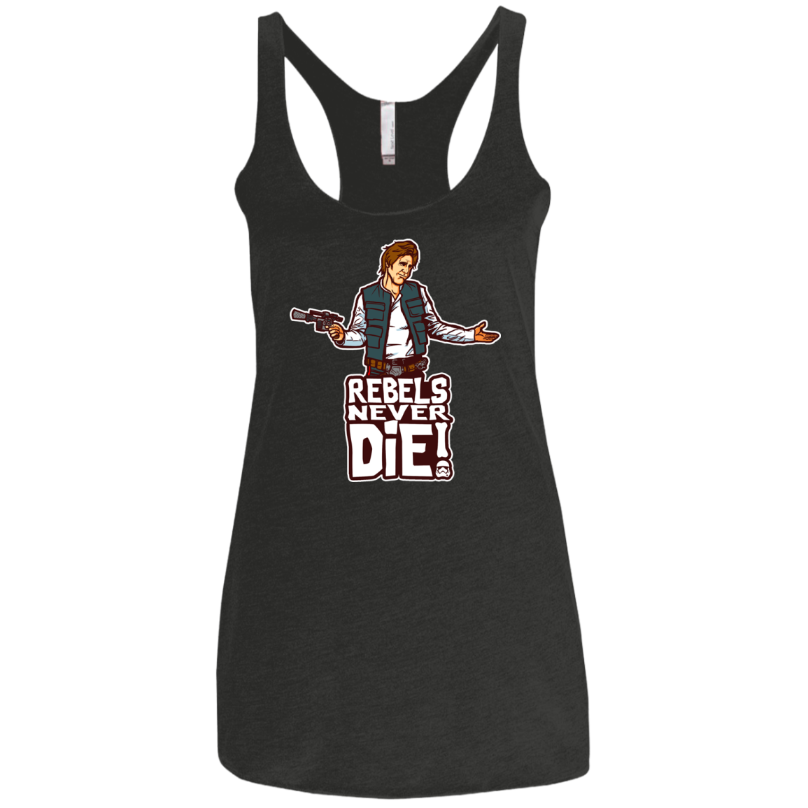 Rebels Never Die Women's Triblend Racerback Tank