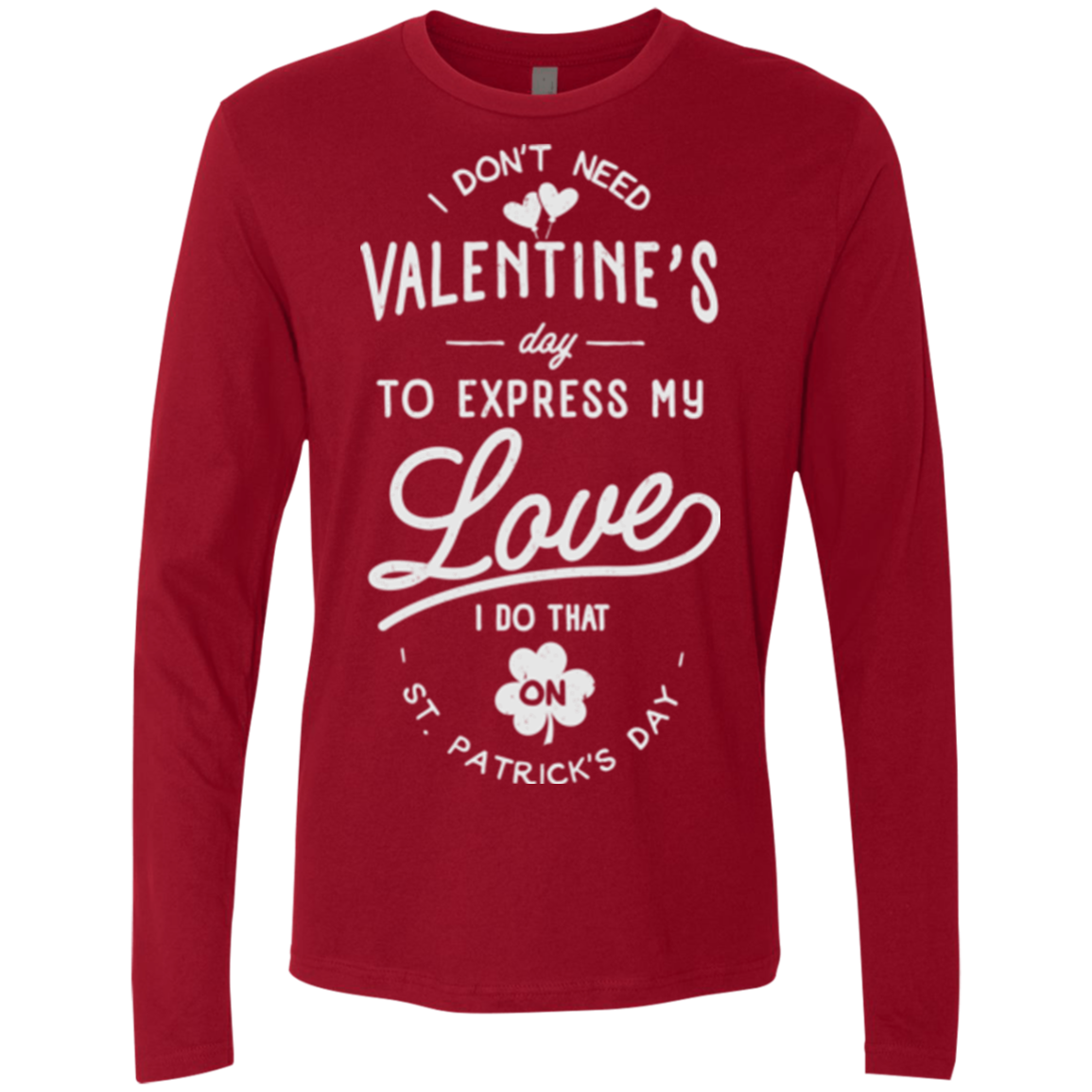Valentine's Day Men's Premium Long Sleeve
