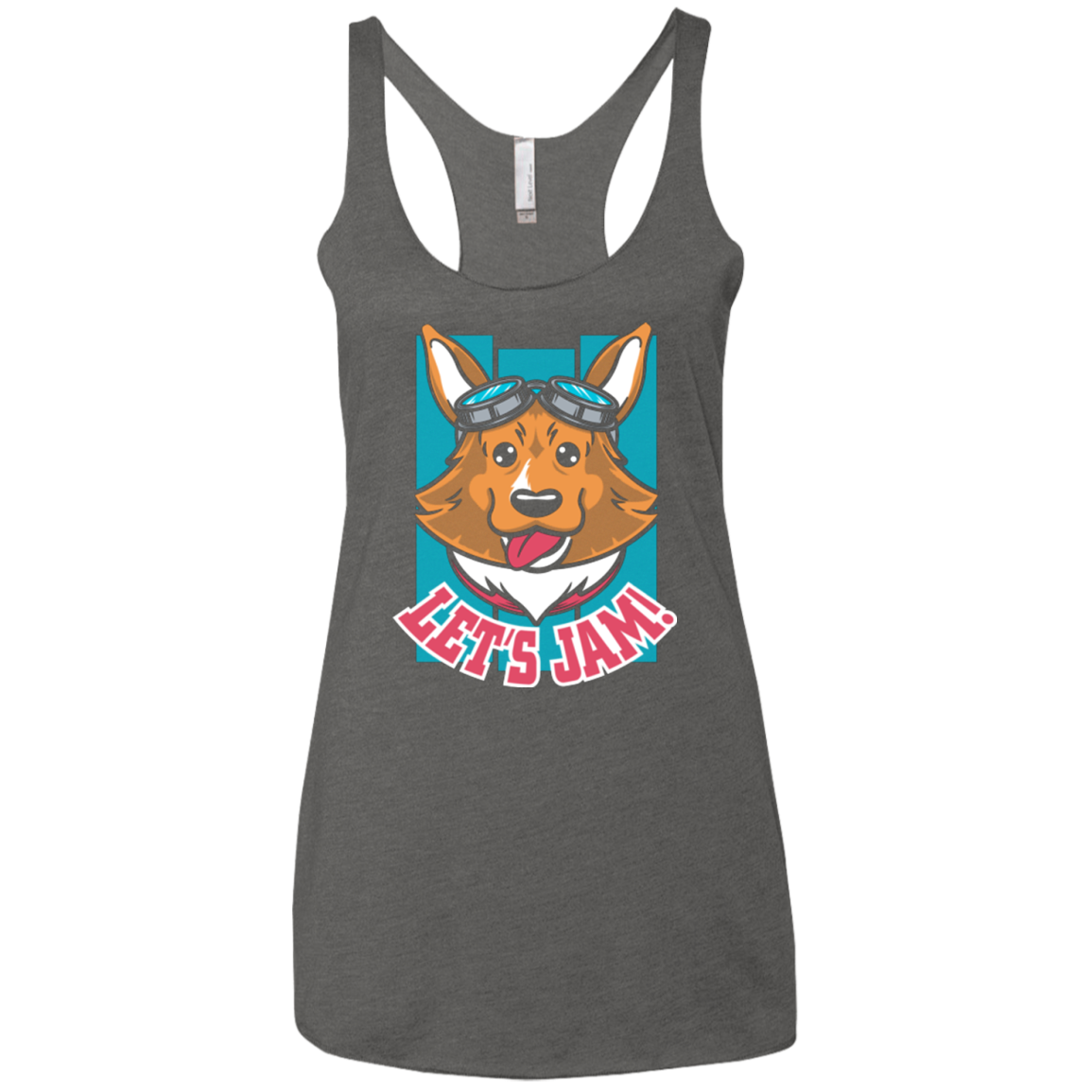 Lets Jam (2) Women's Triblend Racerback Tank