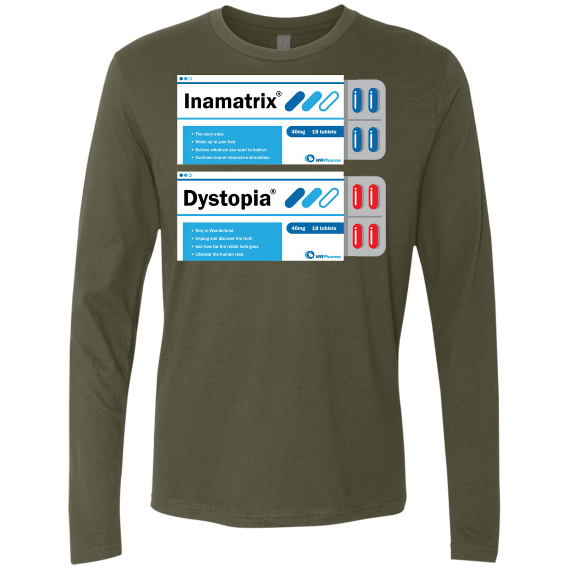 Red or Blue Men's Premium Long Sleeve