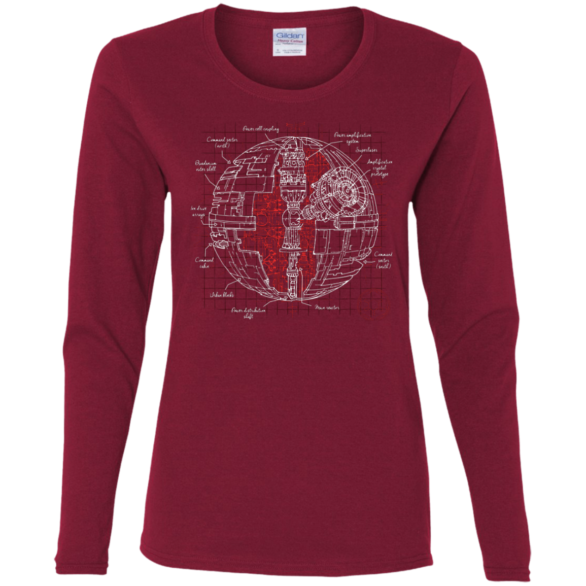 Death Star Plan Women's Long Sleeve T-Shirt