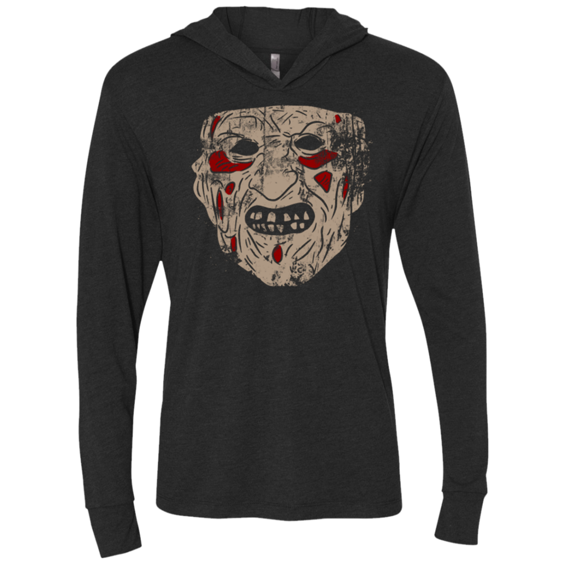 Freddy Grunge Triblend Long Sleeve Hoodie Tee