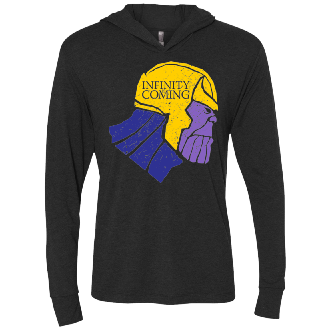 Infinity is Coming Triblend Long Sleeve Hoodie Tee